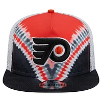 Men's New Era  Black/Orange Philadelphia Flyers Throwback V-Dye Adjustable Golfer Hat