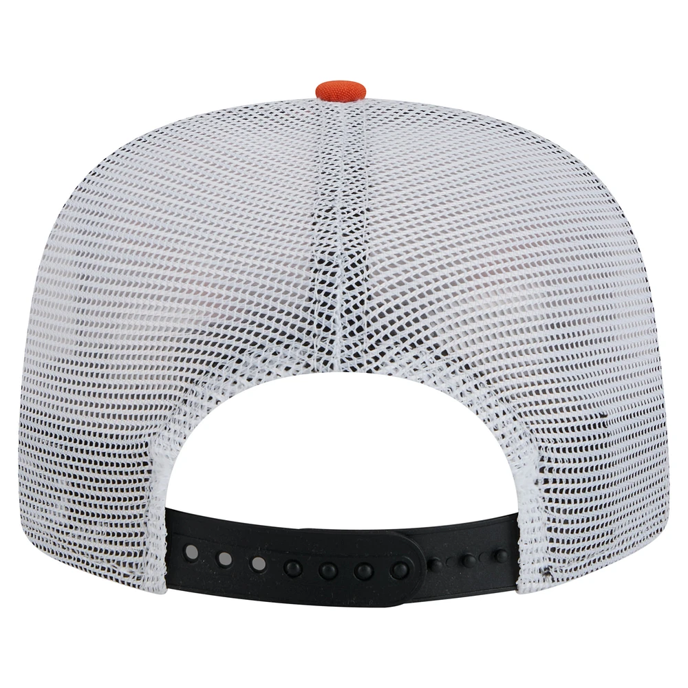 Men's New Era  Black/Orange Philadelphia Flyers Throwback V-Dye Adjustable Golfer Hat