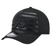 Men's New Era  Black Philadelphia Flyers Game Day Stealth Flag 9FORTY A-Frame Adjustable Hat