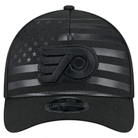 Men's New Era  Black Philadelphia Flyers Game Day Stealth Flag 9FORTY A-Frame Adjustable Hat