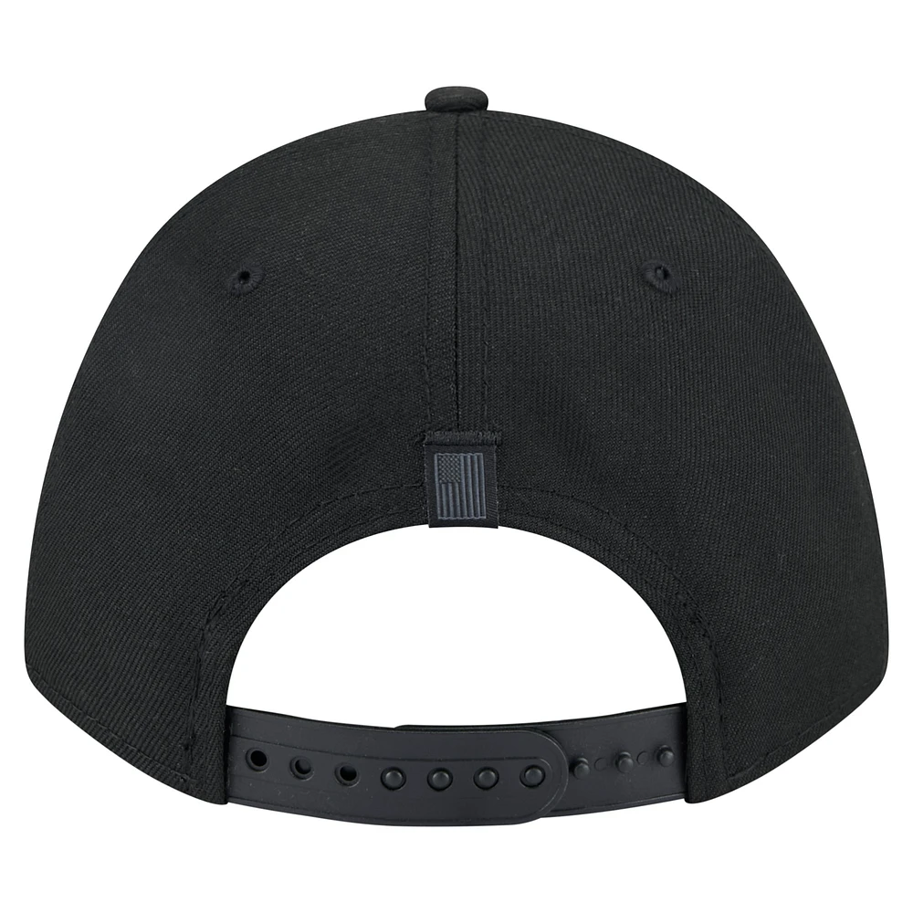 Men's New Era  Black Philadelphia Flyers Game Day Stealth Flag 9FORTY A-Frame Adjustable Hat