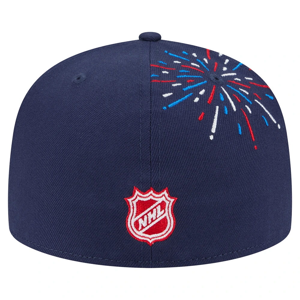 Men's New Era  Navy Philadelphia Flyers Americana Fireworks 59FIFTY Fitted Hat