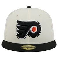 Men's New Era  White Philadelphia Flyers Chrome Two-Toned 59FIFTY Fitted Hat