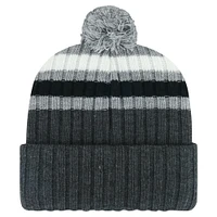 Bonnet en tricot à revers avec patch pile des Flyers de Philadelphie '47 gris pour hommes avec pompon