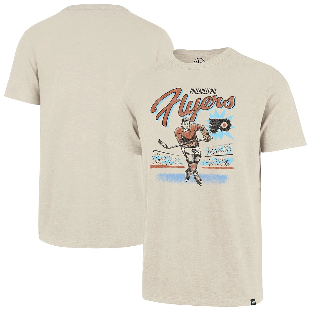 T-shirt de hockey Golden Scrum pour homme '47 Natural Philadelphia Flyers
