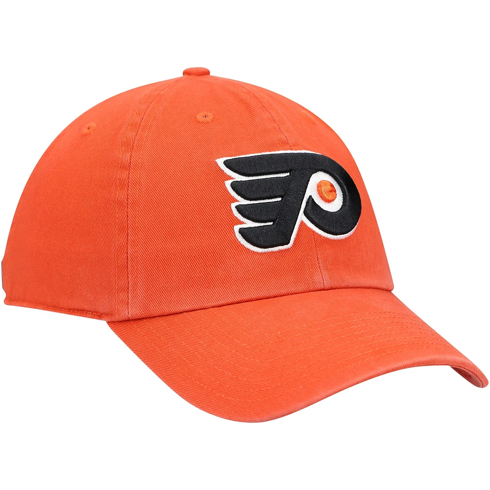 Casquette ajustable Clean Up de l'équipe des Flyers de Philadelphie '47 orange pour hommes