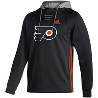 Sweat à capuche adidas noir Philadelphia Flyers Skate Lace AEROREADY pour hommes