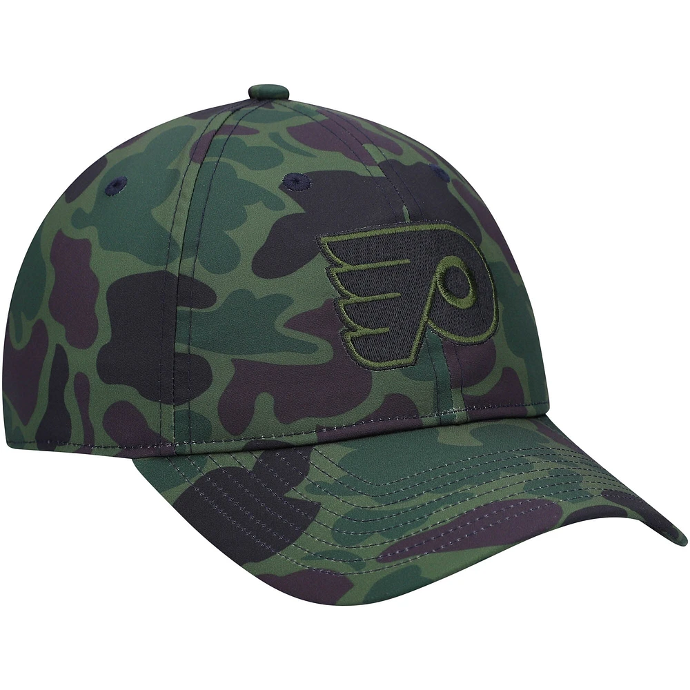 Casquette réglable et ample pour vestiaire des Flyers de Philadelphie adidas Camo pour hommes