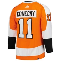 Men's adidas Travis Konecny Orange Philadelphia Flyers Home Primegreen Authentic Player Jersey