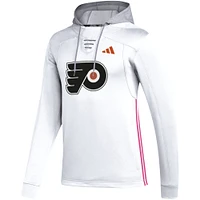 Sweat à capuche adidas pour hommes des Flyers de Philadelphie Refresh Skate Lace AEROREADY blanc