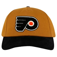 Casquette ajustable Burnett pour homme American Needle Tan/Black des Flyers de Philadelphie