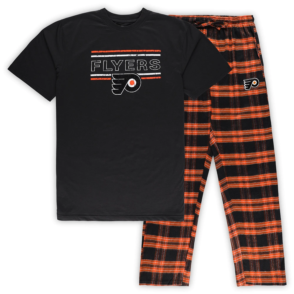 Ensemble de nuit pour homme Big & Tall Flyers Philadelphie noir/orange et pantalon pyjama