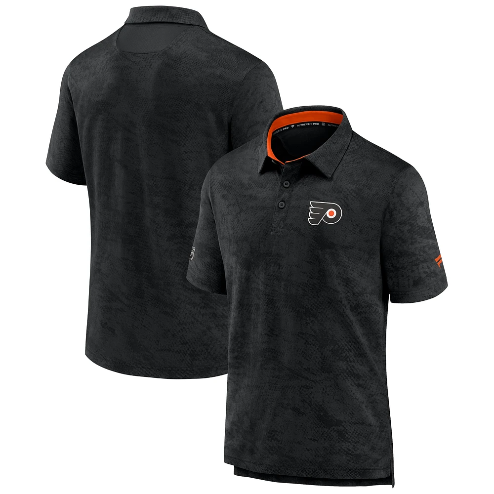 Men's Black Philadelphia Flyers Authentic Pro Rink Polo