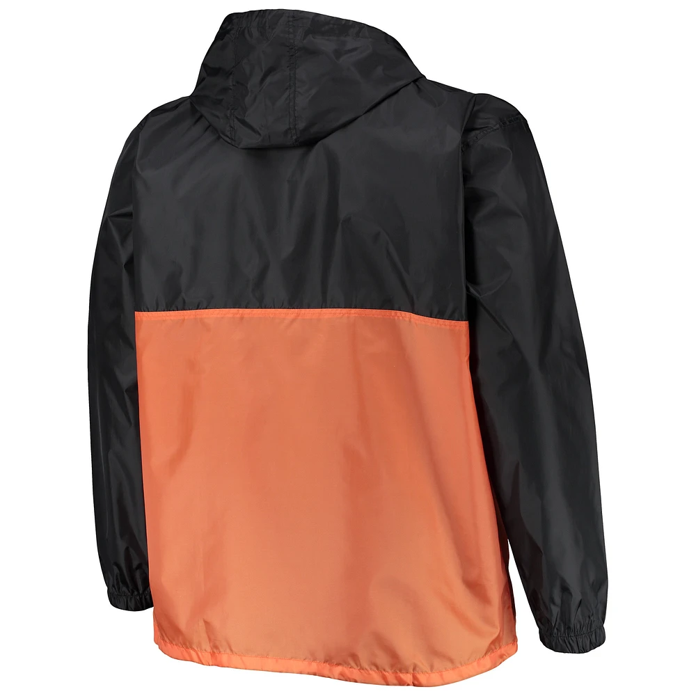 Men's Black Philadelphia Flyers Big & Tall Anorak Half-Zip Pullover Hoodie