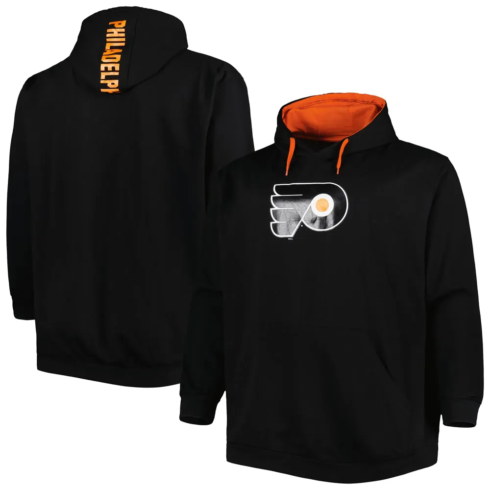 Men's Black Philadelphia Flyers Big & Tall Fleece Pullover Hoodie