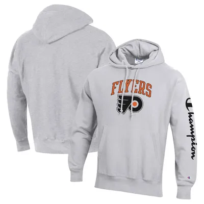 Philadelphia Flyers Champion Reverse Weave Pullover Hoodie - Heather Gray