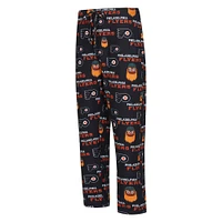 Pantalon en tricot à imprimé intégral Philadelphia Flyers noir Concepts Sport pour hommes