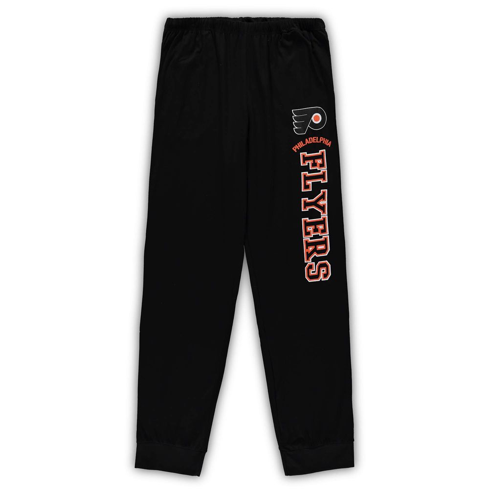 Men's Concepts Sport Black Philadelphia Flyers Big & Tall Pullover Hoodie Joggers Sleep Set