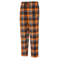 Pantalon de nuit en flanelle pour homme Concepts Sport Orange/Noir Philadelphia Flyers Region