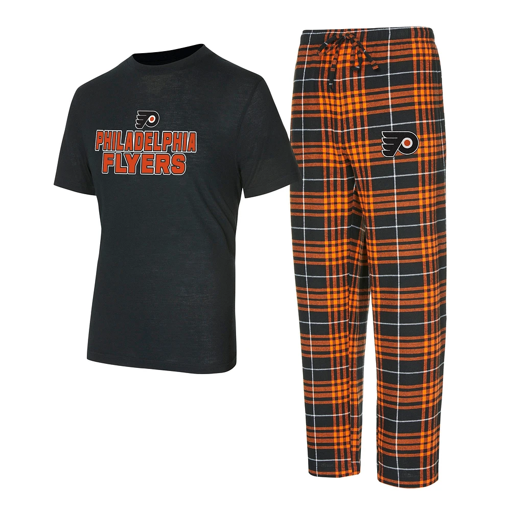 Ensemble de nuit pour homme Concepts Sport Philadelphia Flyers Vector T-shirt et pantalon