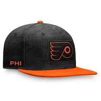 Men's Fanatics  Black/Orange Philadelphia Flyers Authentic Pro Rink Snapback Hat