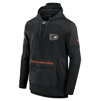 Men's Fanatics Black Philadelphia Flyers 2024 NHL Stadium Series Authentic Pro Fleece Pullover Hoodie