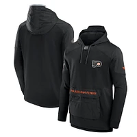 Men's Fanatics Black Philadelphia Flyers 2024 NHL Stadium Series Authentic Pro Fleece Pullover Hoodie