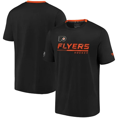 T-shirt de performance authentique Pro Locker Room Fanatics pour hommes, noir, Flyers Philadelphie