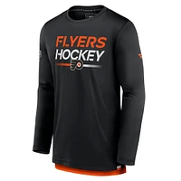 Men's Fanatics  Black Philadelphia Flyers Authentic Pro Long Sleeve T-Shirt