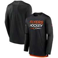 Men's Fanatics  Black Philadelphia Flyers Authentic Pro Long Sleeve T-Shirt