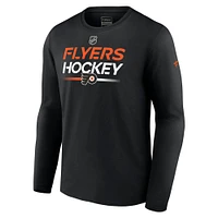 Men's Fanatics Black Philadelphia Flyers Authentic Pro Primary Long Sleeve T-Shirt