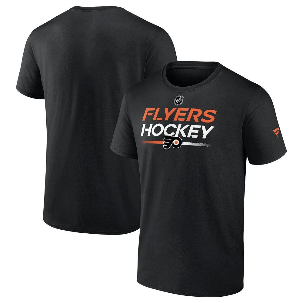 T-shirt noir Authentic Pro Primary des Flyers de Philadelphie Fanatics pour hommes