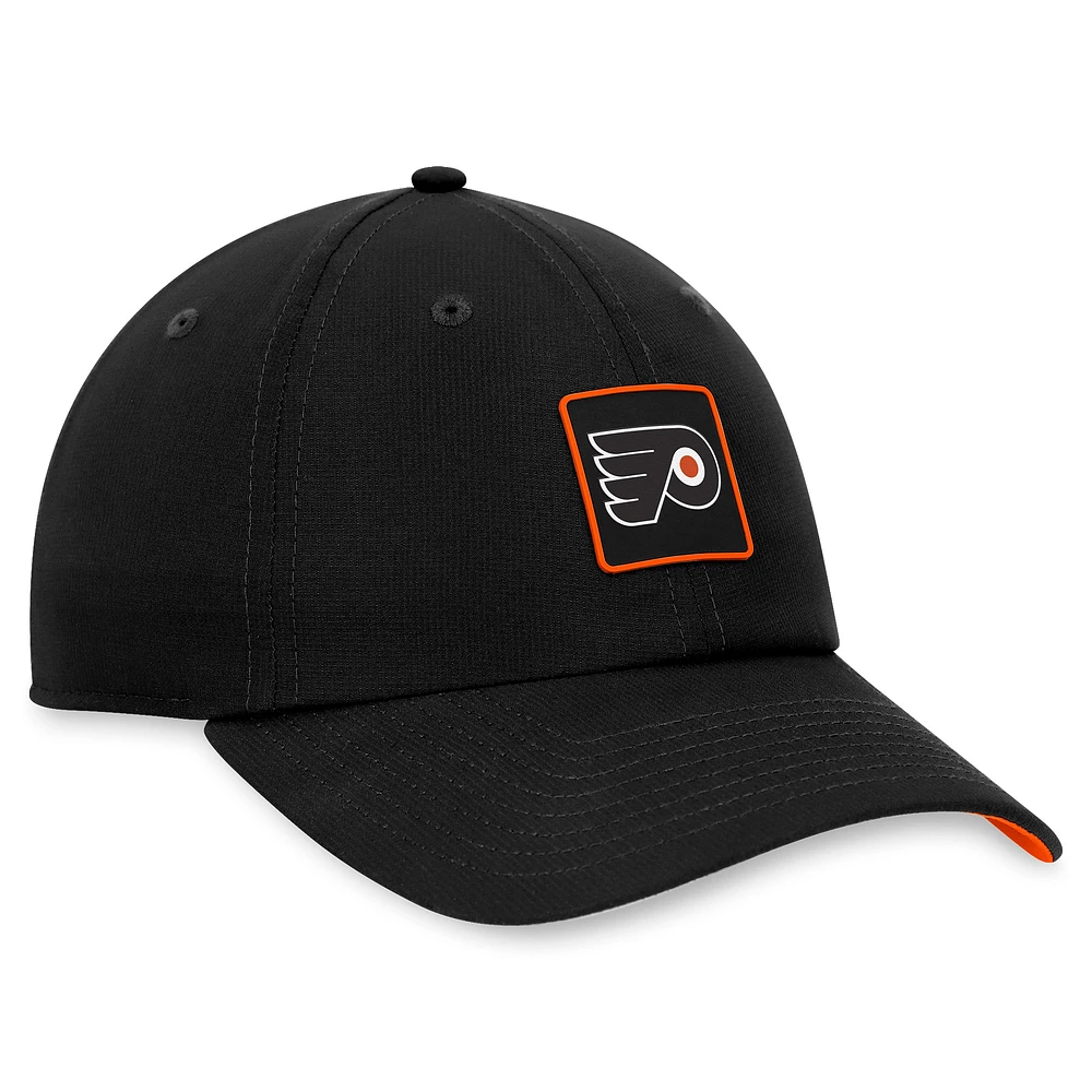 Men's Fanatics  Black Philadelphia Flyers Authentic Pro Rink Adjustable Hat