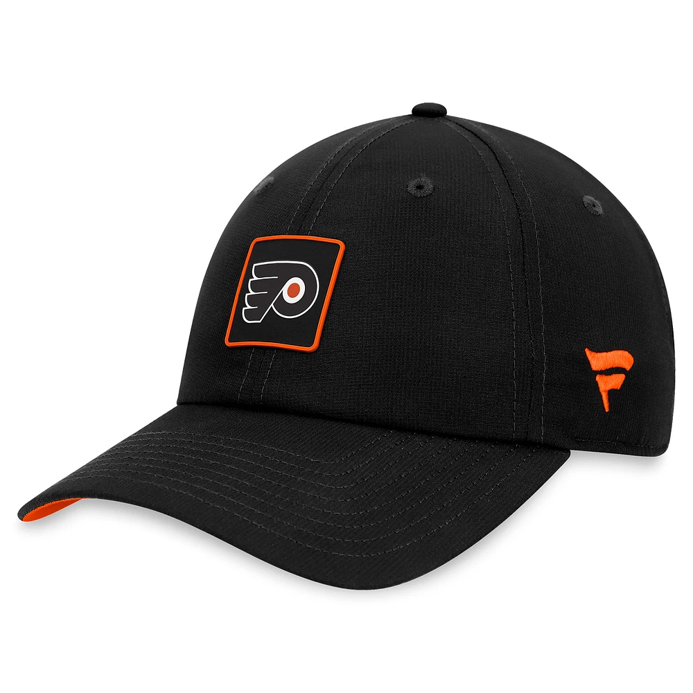 Men's Fanatics  Black Philadelphia Flyers Authentic Pro Rink Adjustable Hat