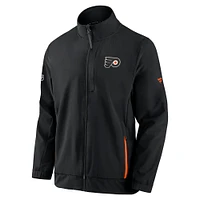 Veste entièrement zippée Fanatics pour hommes des Flyers de Philadelphie Authentic Pro Rink Coaches noire