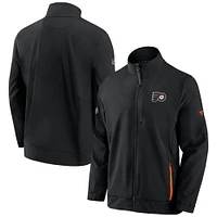 Men's Fanatics Black Philadelphia Flyers Authentic Pro Rink Coaches Full-Zip Jacket