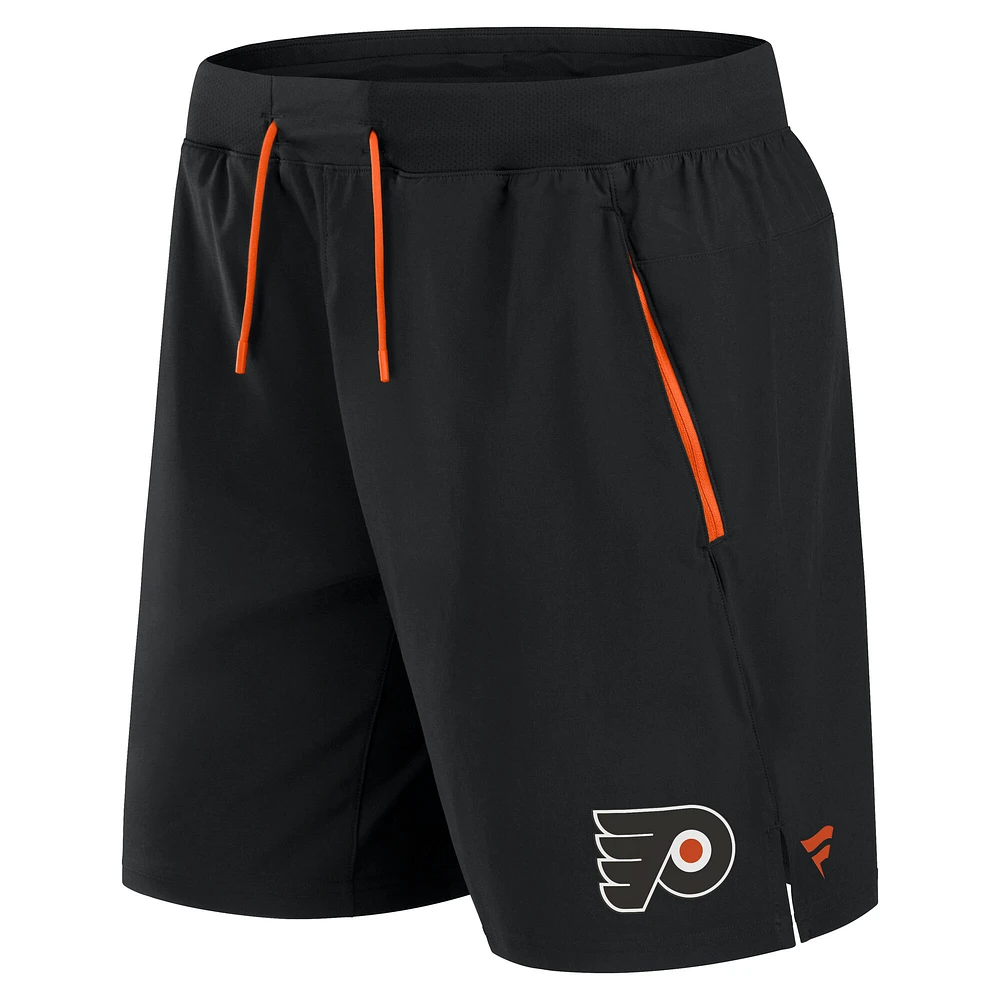 Short de performance authentique Pro Rink des Flyers Philadelphie Fanatics pour hommes, noir