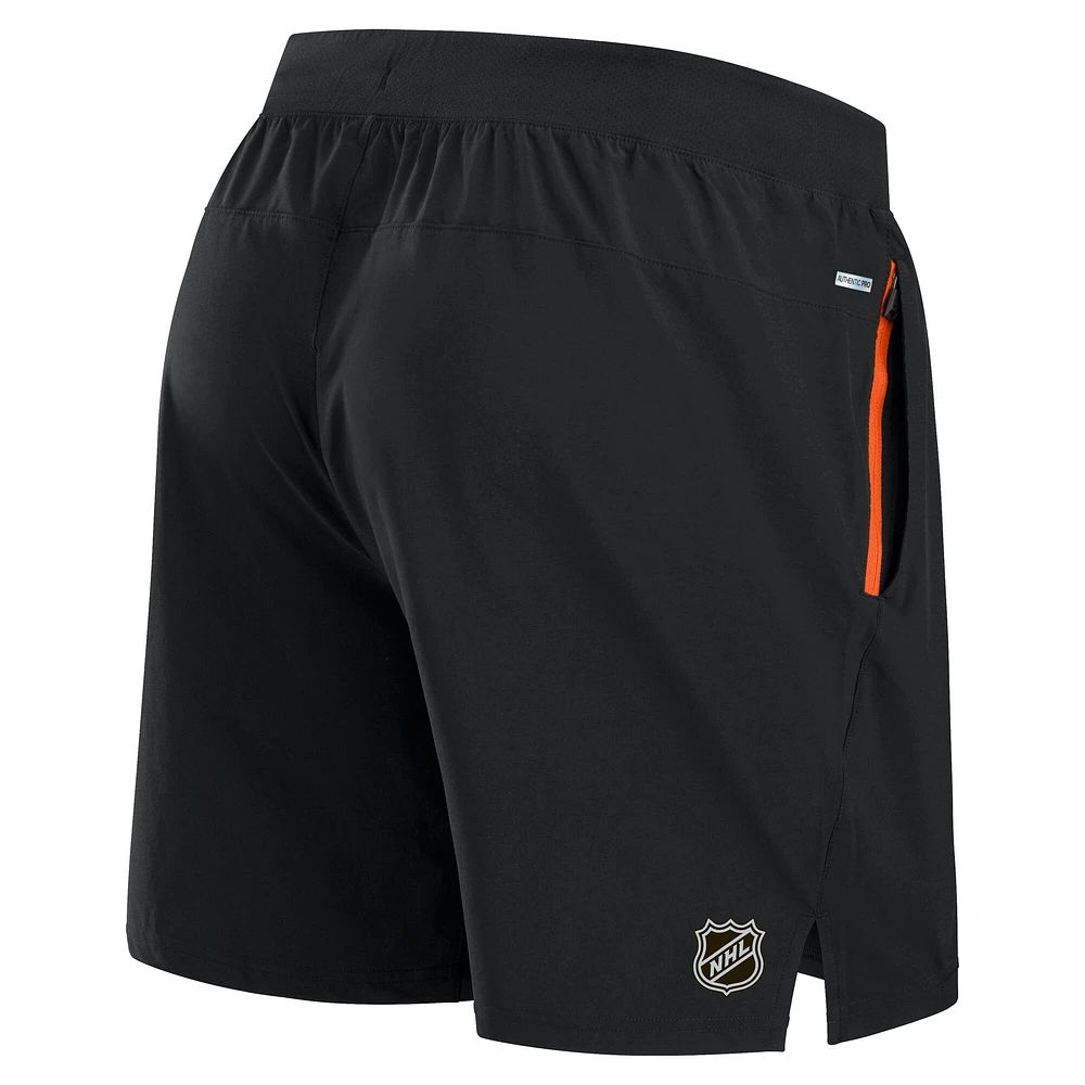 Short de performance authentique Pro Rink des Flyers Philadelphie Fanatics pour hommes, noir