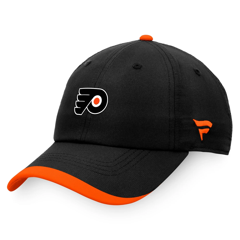 Casquette réglable Fanatics Black Philadelphia Flyers Authentic Pro Rink Pinnacle pour hommes