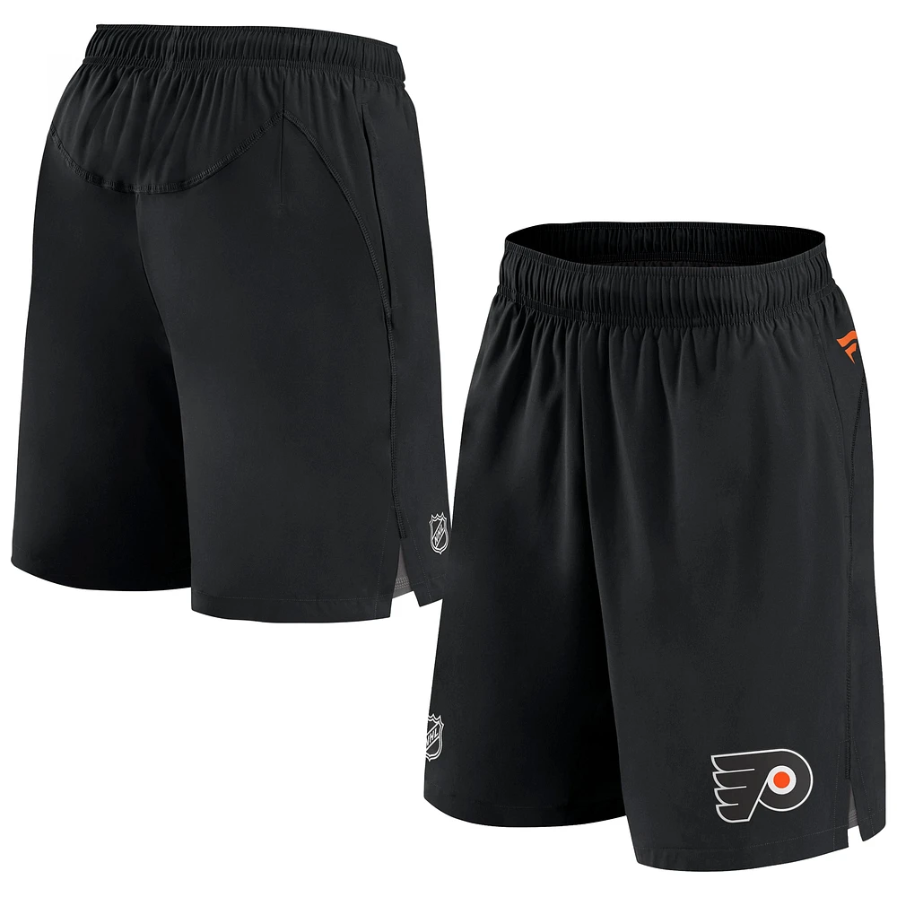 Short de patinoire professionnel authentique des Flyers Philadelphie Fanatics noir pour hommes