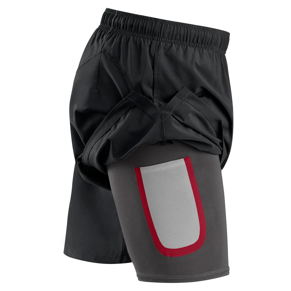 Fanatics pour hommes, noir, Flyers de Philadelphie, Authentic Pro Tech - Short