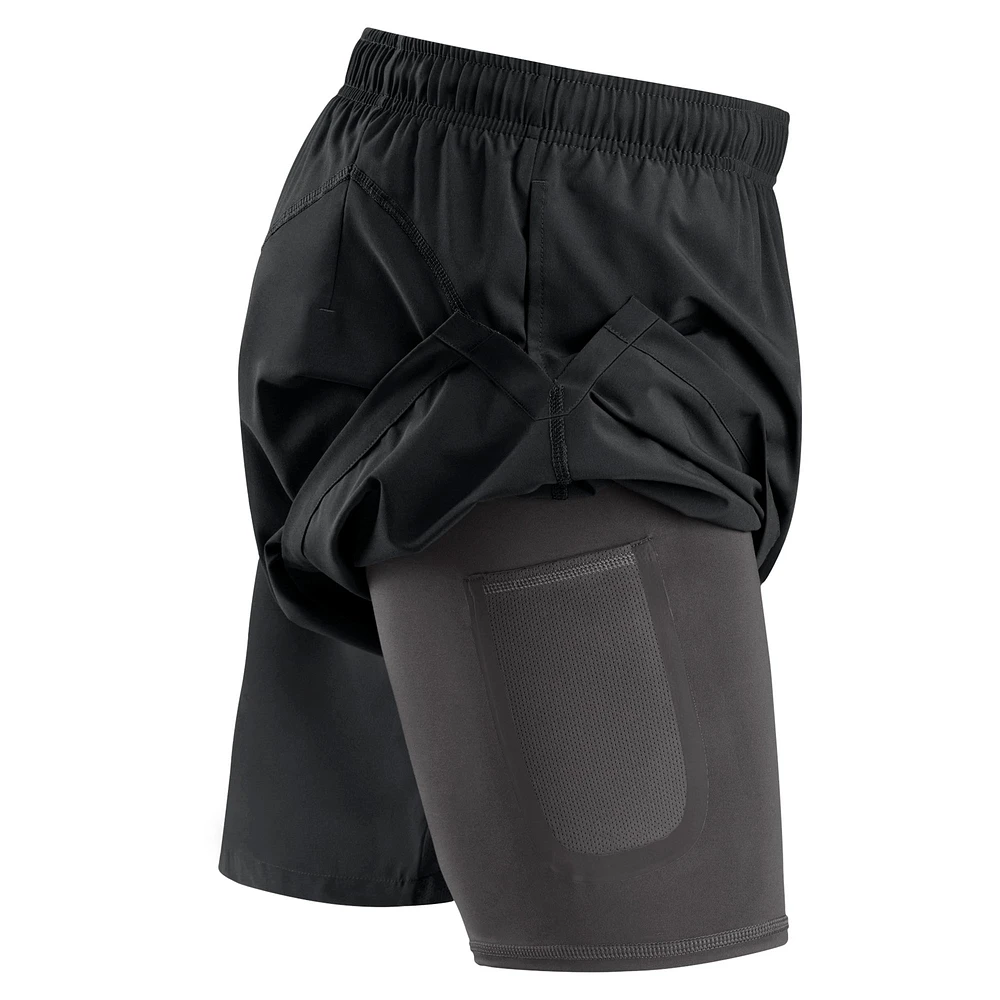 Short Pro Tech authentique Fanatics noir des Flyers de Philadelphie pour hommes