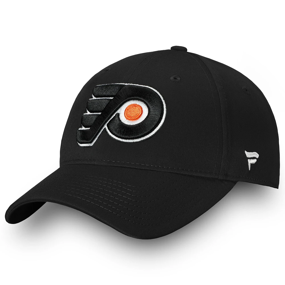 Casquette ajustable noire Fanatics des Flyers de Philadelphie pour hommes