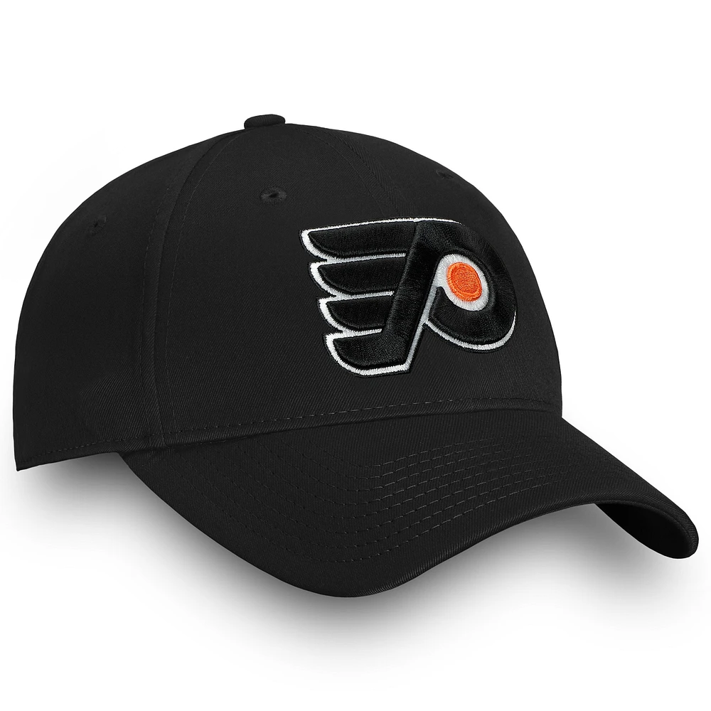 Casquette ajustable noire Fanatics des Flyers de Philadelphie pour hommes