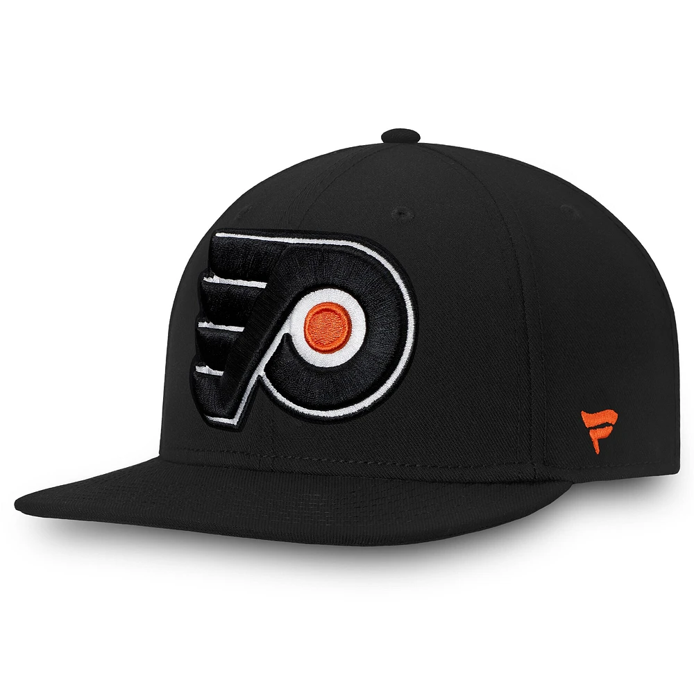 Casquette ajustée noire pour homme des Flyers de Philadelphie Fanatics