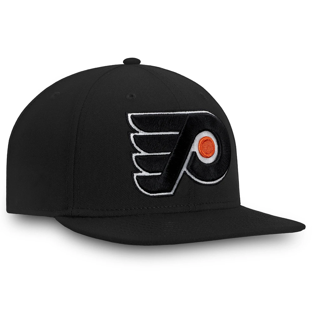 Casquette ajustée noire pour homme des Flyers de Philadelphie Fanatics