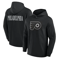 Men's Fanatics Black Philadelphia Flyers Elements Blaze Tri-Blend Long Sleeve Hoodie T-Shirt