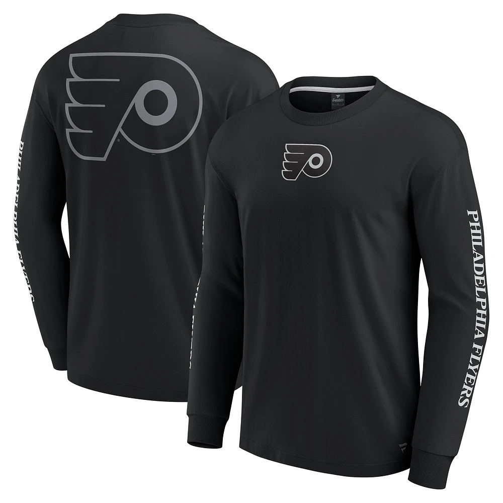 T-shirt à manches longues noir pour homme Fanatics Philadelphia Flyers Elements Strive