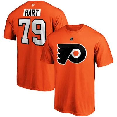 Carter Hart Philadelphia Flyers Fanatics Branded Big & Tall Name Number T-Shirt - Orange