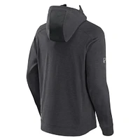 Veste à capuche entièrement zippée Fanatics Heather Charcoal Philadelphia Flyers Authentic Pro Road Tech pour hommes